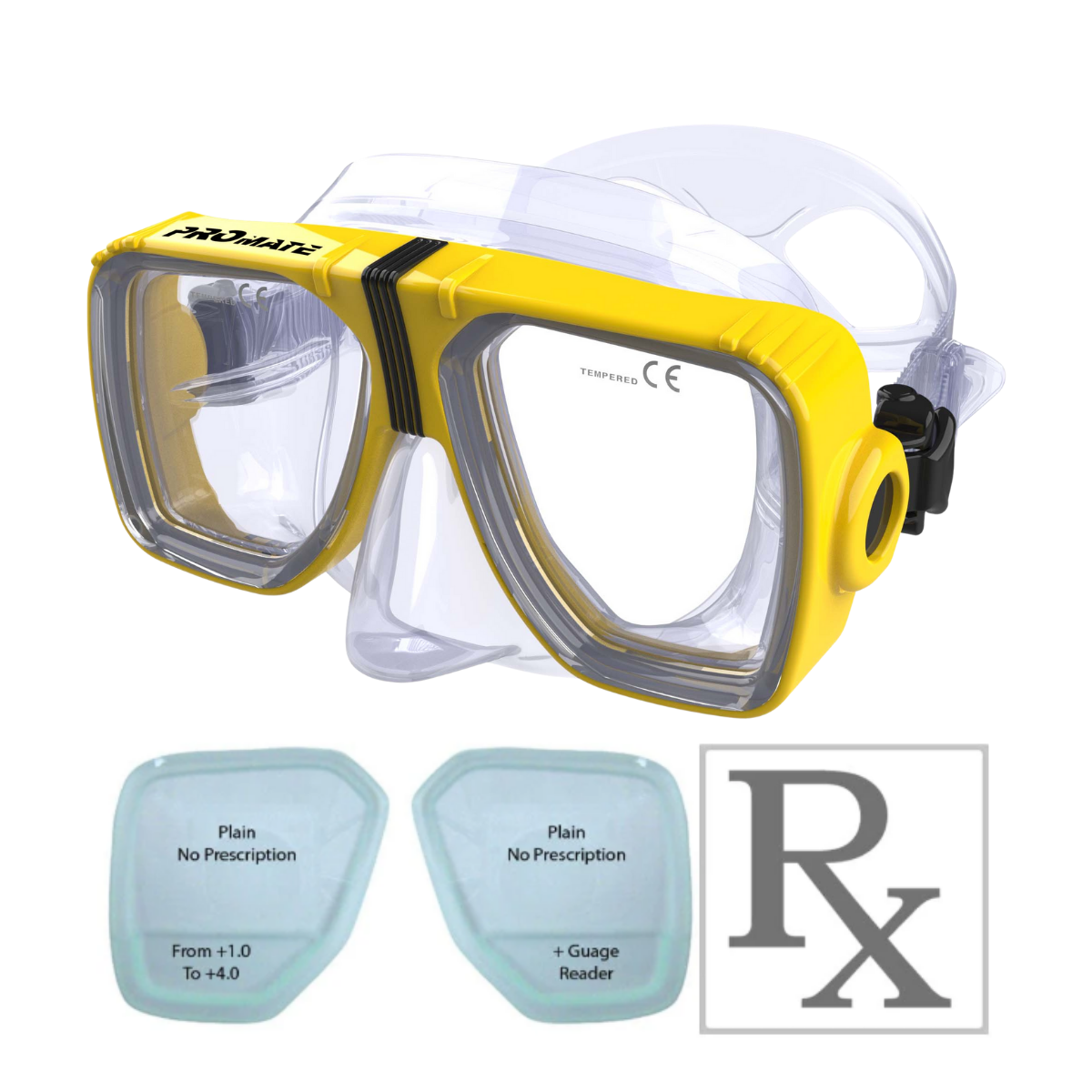 Promate Scope Prescription Snorkel and Scuba Dive RX Mask - MK245