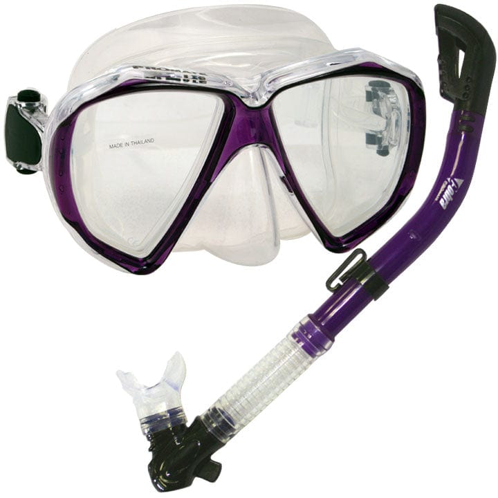 Snorkeling Scuba Dive Dry Snorkel Mask Deluxe Gear Set - SCS0031