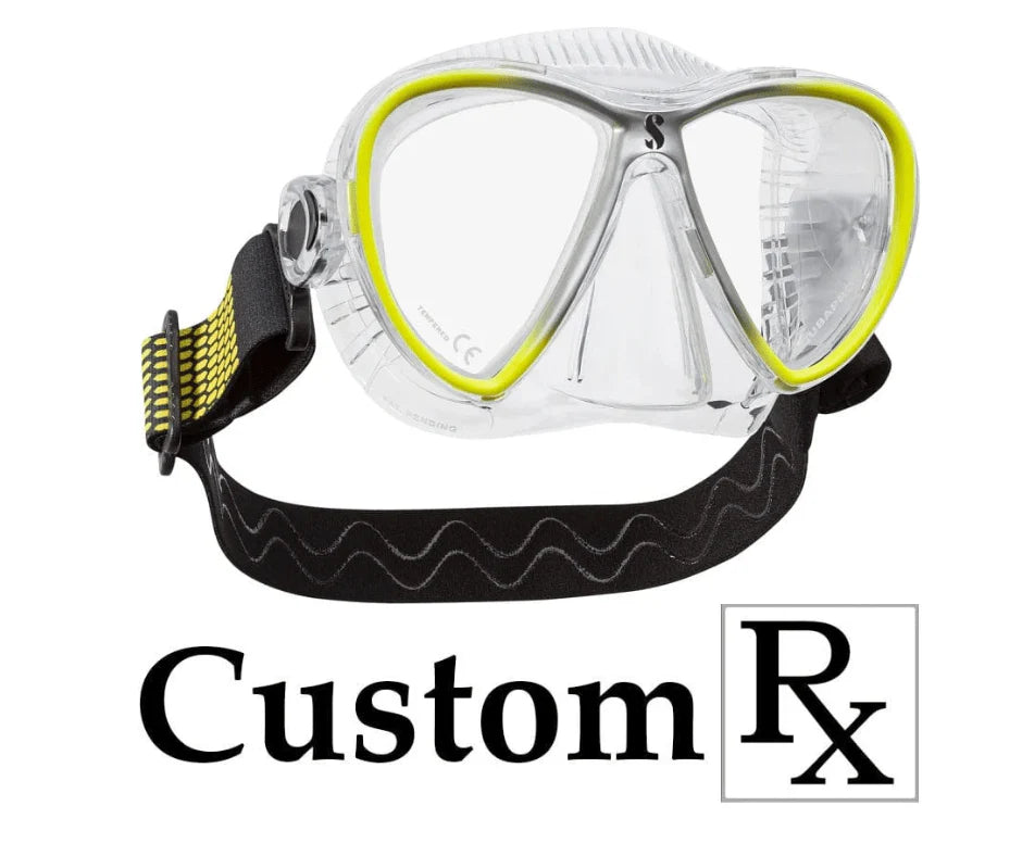 Custom Prescription ScubaPro Synergy Twin Dive Mask with Comfort Strap