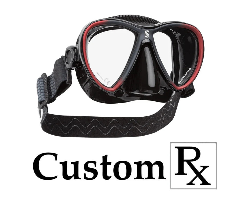 Custom Prescription ScubaPro Synergy Twin Dive Mask with Comfort Strap