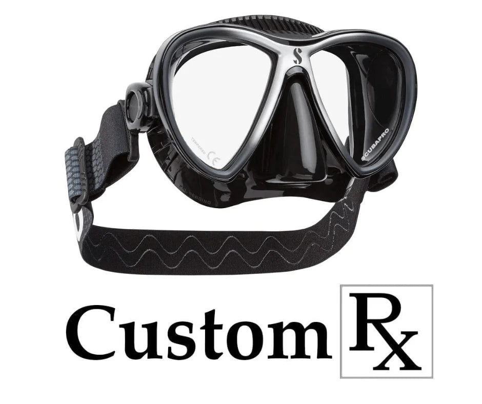 Custom Prescription ScubaPro Synergy Twin Dive Mask with Comfort Strap