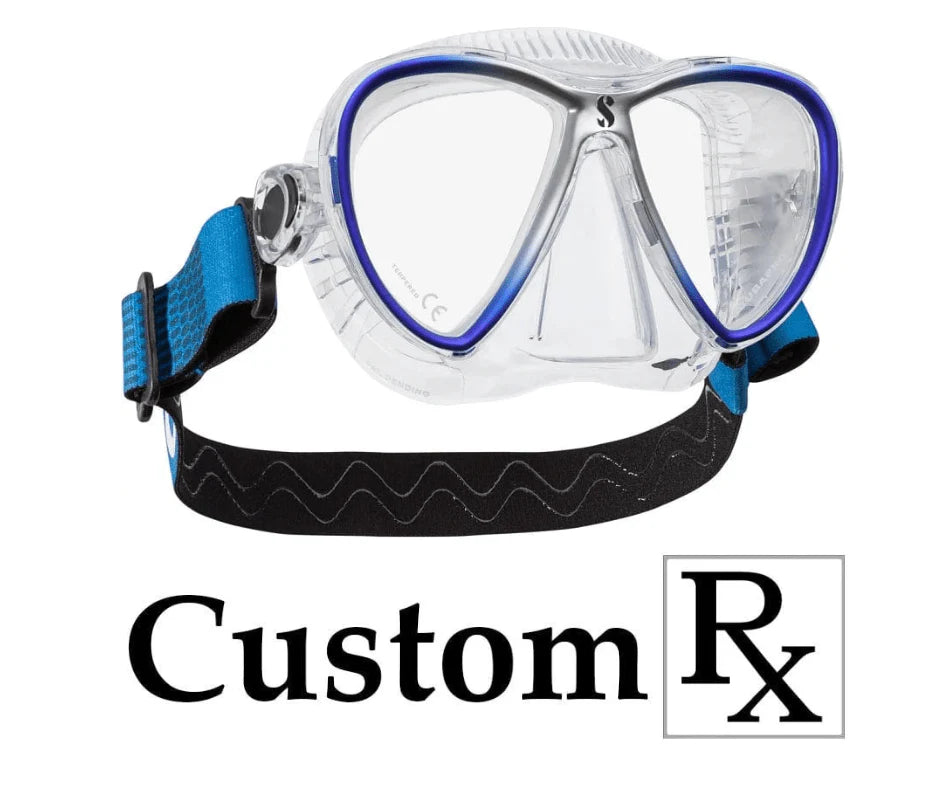 Custom Prescription ScubaPro Synergy Twin Dive Mask with Comfort Strap