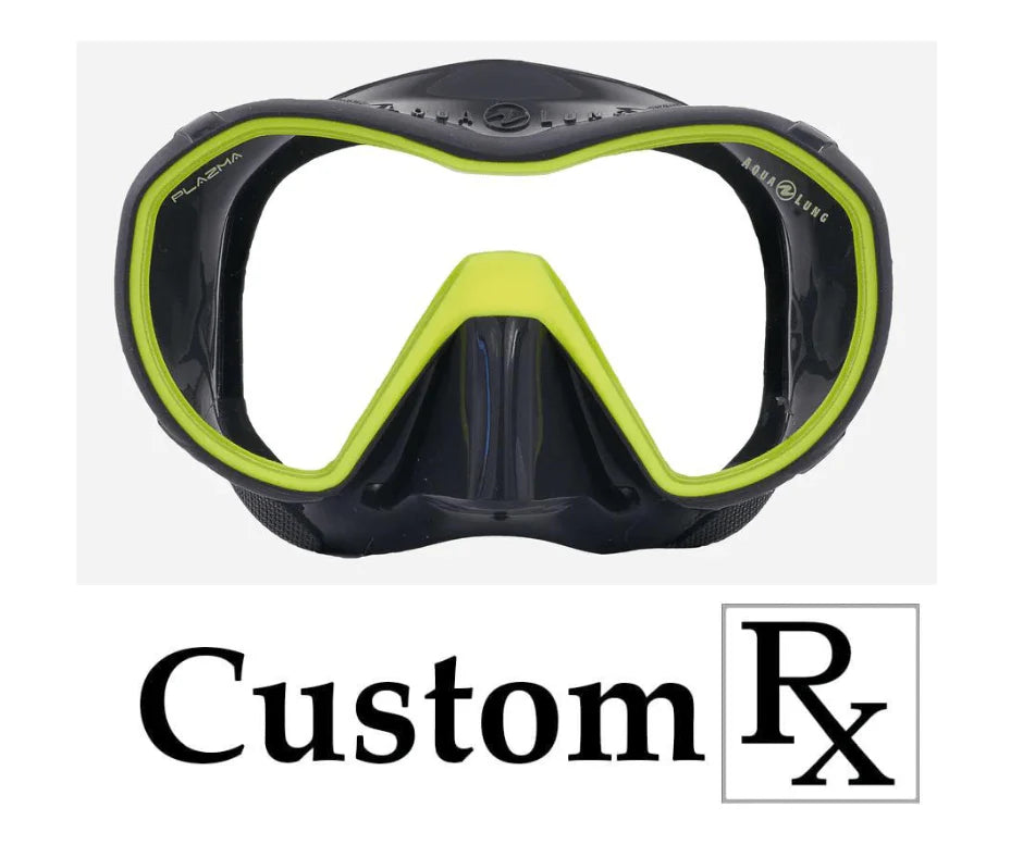 Custom Prescription Aqua Lung Plazma Frameless Scuba Dive Mask