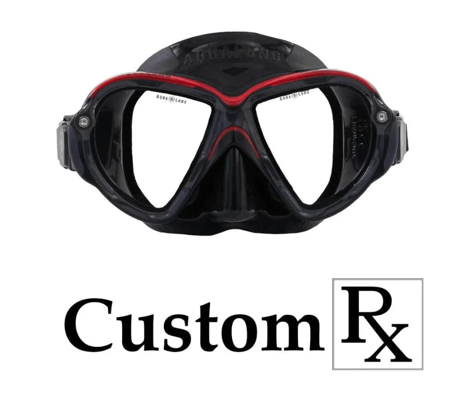 Custom Prescription Aqua Lung Reveal Ultrafit X2 Scuba RX Dive Mask