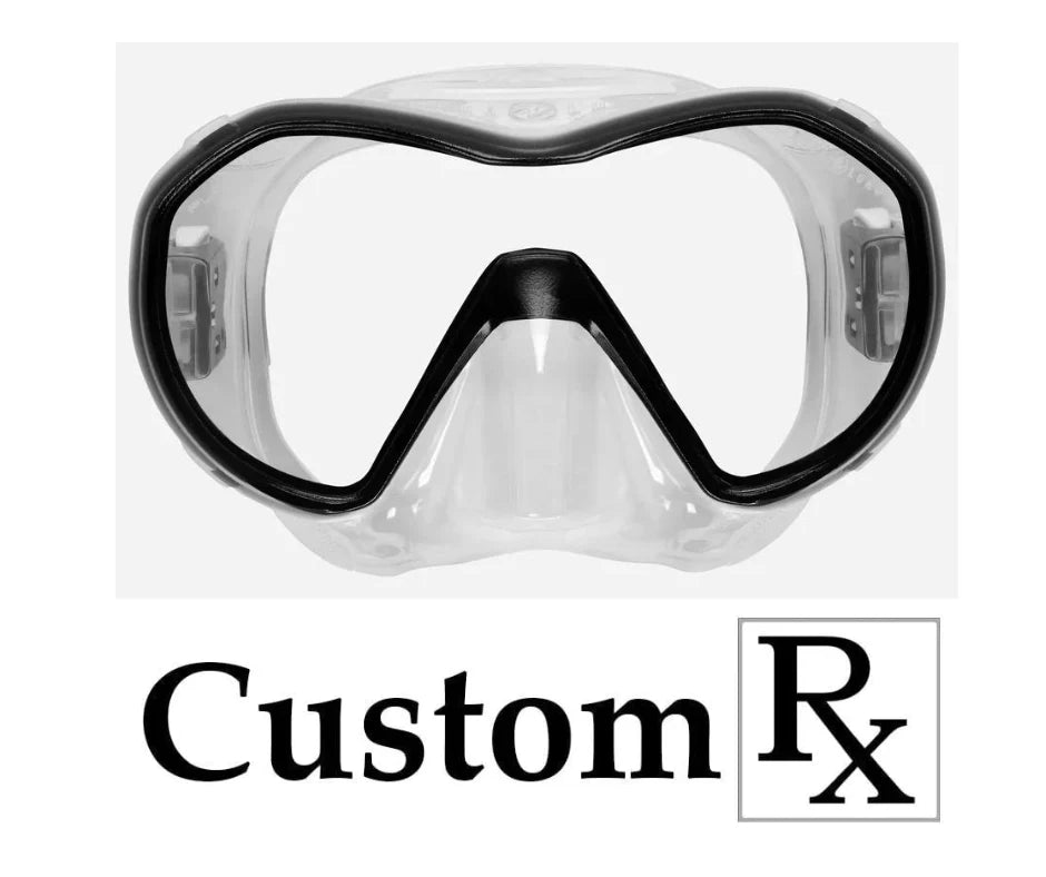 Custom Prescription Aqua Lung Plazma Frameless Scuba Dive Mask