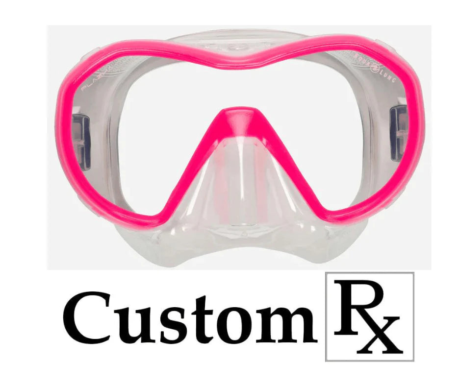Custom Prescription Aqua Lung Plazma Frameless Scuba Dive Mask