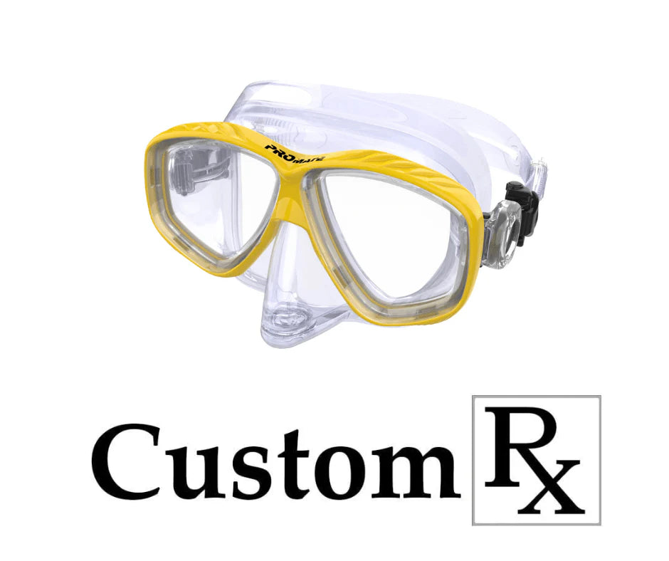 Custom Prescription Promate Pro Viewer Scuba Dive Snorkeling Purge Mask - MK285