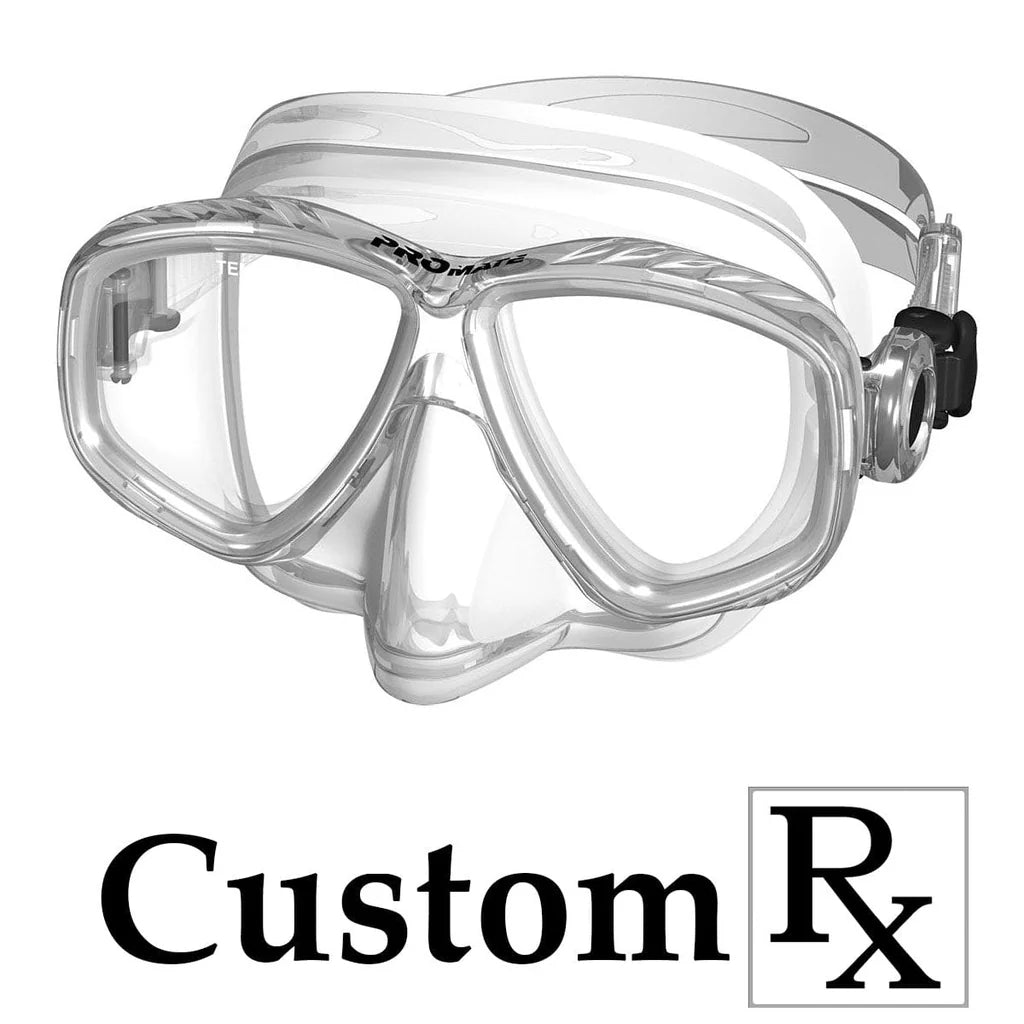 Custom Prescription Promate Pro Viewer Scuba Dive Snorkeling Purge Mask - MK285