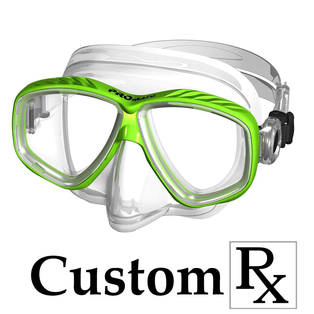 Custom Prescription Promate Pro Viewer Scuba Dive Snorkeling Purge Mask - MK285