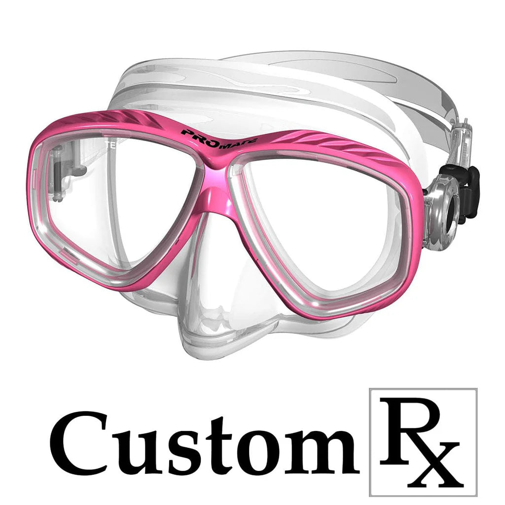 Custom Prescription Promate Pro Viewer Scuba Dive Snorkeling Purge Mask - MK285