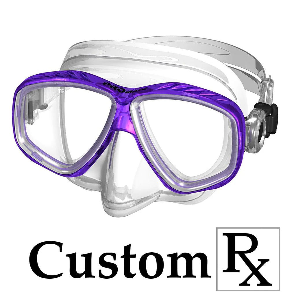 Custom Prescription Promate Pro Viewer Scuba Dive Snorkeling Purge Mask - MK285