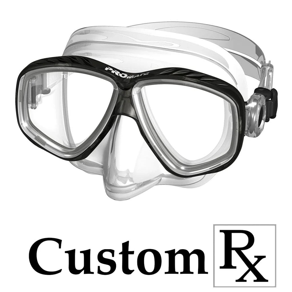 Custom Prescription Promate Pro Viewer Scuba Dive Snorkeling Purge Mask - MK285