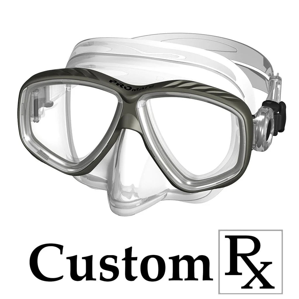 Custom Prescription Promate Pro Viewer Scuba Dive Snorkeling Purge Mask - MK285