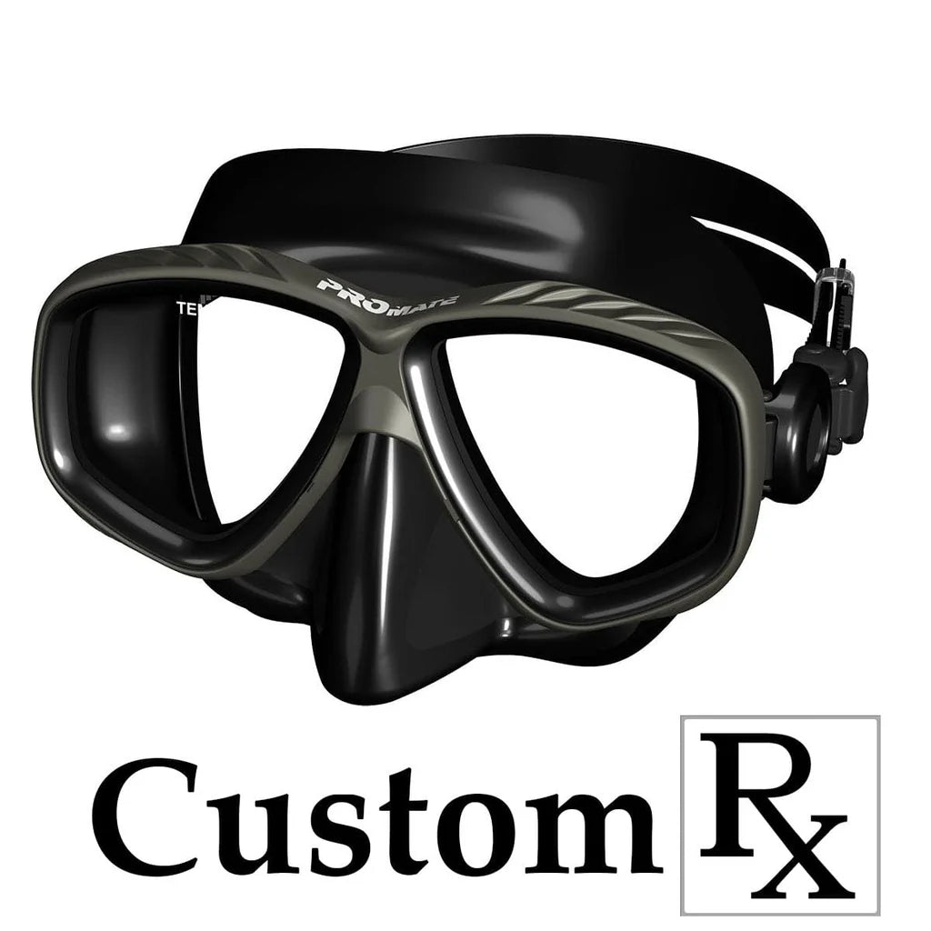 Custom Prescription Promate Pro Viewer Scuba Dive Snorkeling Purge Mask - MK285