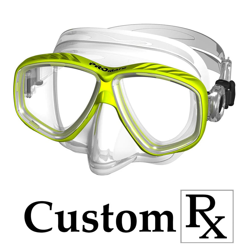 Custom Prescription Promate Pro Viewer Scuba Dive Snorkeling Purge Mask - MK285