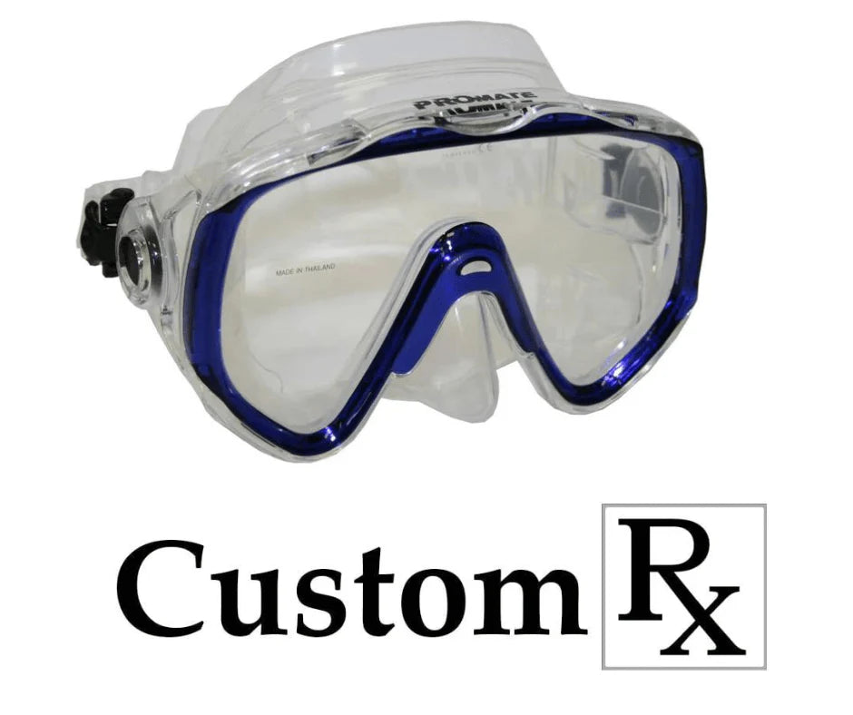 Custom Prescription Promate Ocean Owl Scuba Diving Snorkeling Mask - MK160