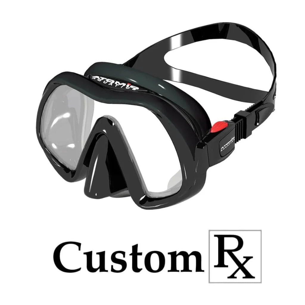 Custom Prescription Atomic Aquatics Venom Frameless Scuba RX Dive Mask