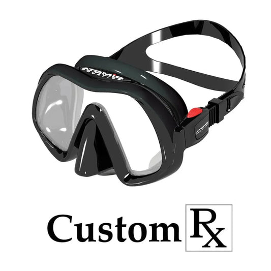Custom Prescription Atomic Aquatics Venom Frameless Scuba RX Dive Mask