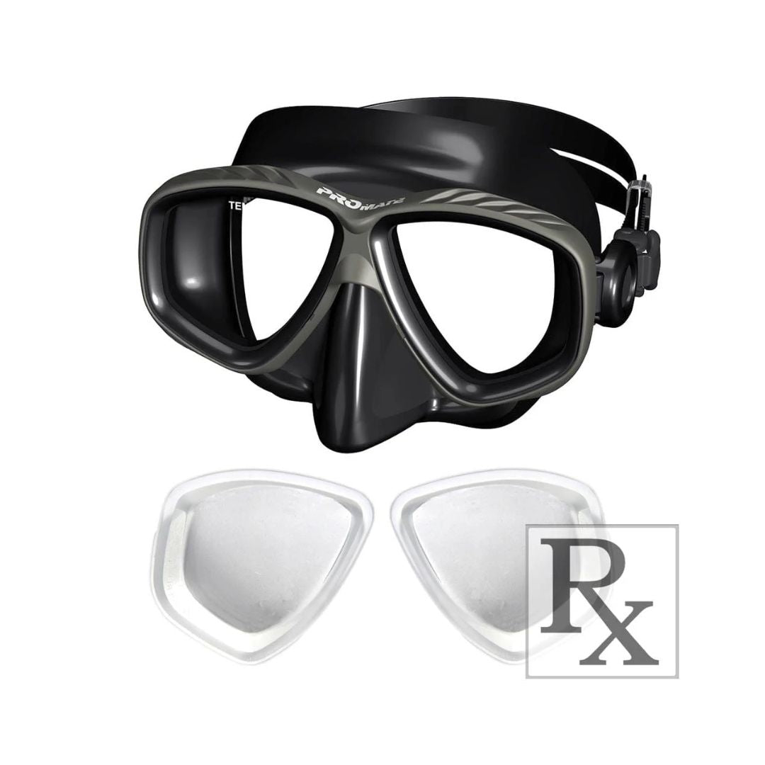 Promate Pro Viewer Prescription Snorkel and Scuba Dive RX Purge Mask - MK285