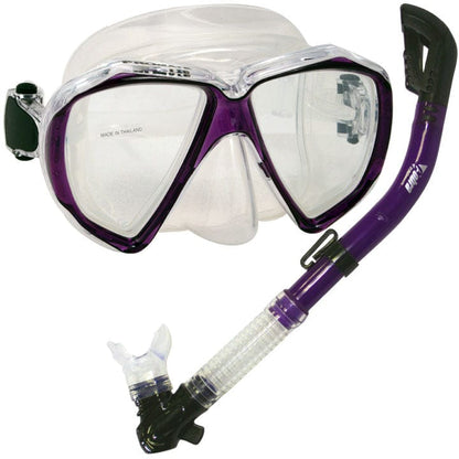 Snorkeling Scuba Dive Dry Snorkel Mask Deluxe Gear Set - SCS0031