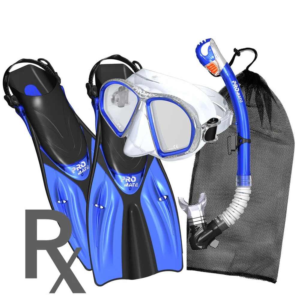 Rx Mask Prescription Mask Spectrum Snorkel Mask Dry Snorkel Fins Package ...