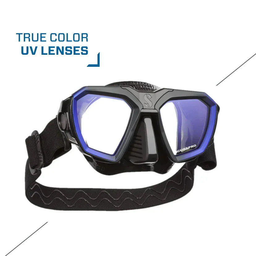 ScubaPro D-Mask Dive Mask with HUD Adapter, Comfort Strap, Frames, and Case