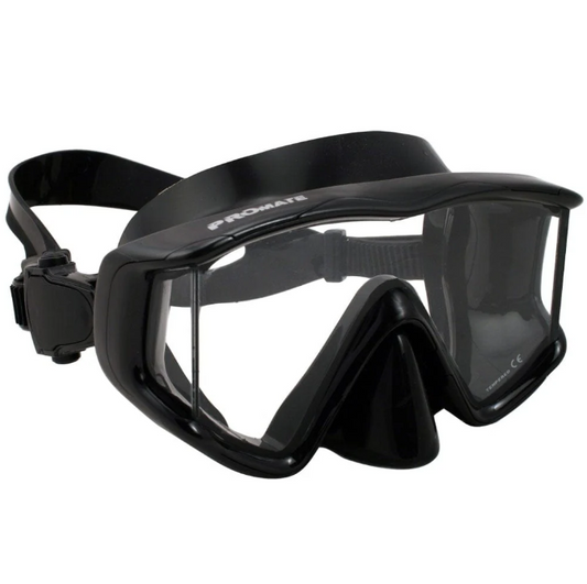 Custom RX Promate Avanti TL Side-view Edgeless Scuba Dive Mask - MK390
