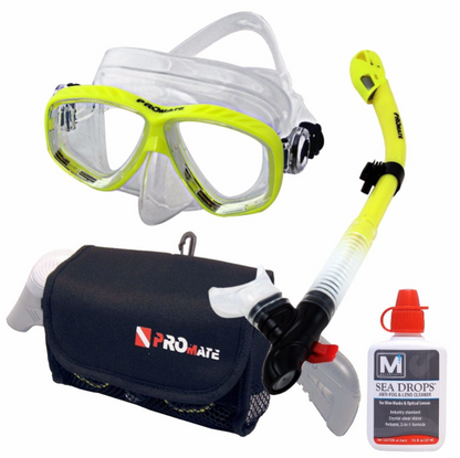 Promate Sea Viewer Prescription Snorkel Set with Bag & Anti-Fog - SCS0093 RX(PKG)