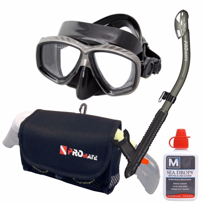 Promate Sea Viewer Prescription Snorkel Set with Bag & Anti-Fog - SCS0093 RX(PKG)
