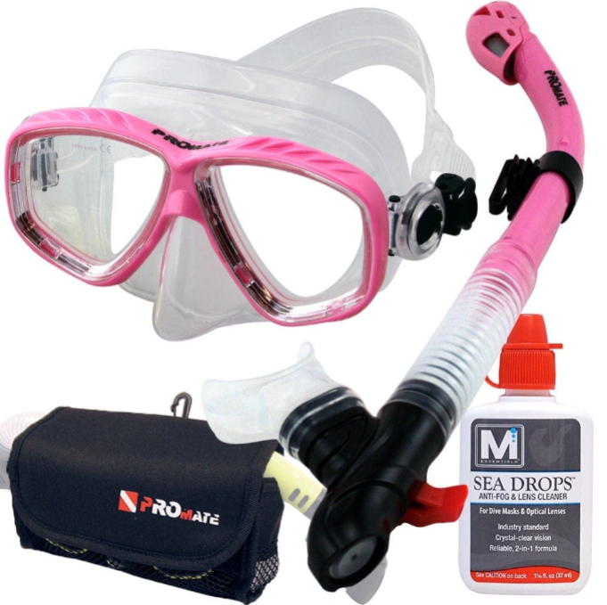 Promate Sea Viewer Prescription Snorkel Set with Bag & Anti-Fog - SCS0093 RX(PKG)
