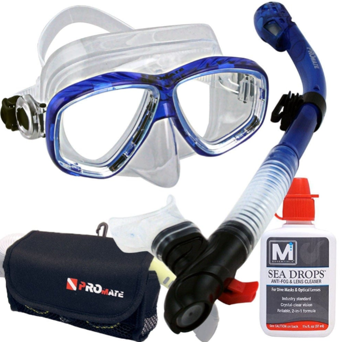 Promate Sea Viewer Prescription Snorkel Set with Bag & Anti-Fog - SCS0093 RX(PKG)
