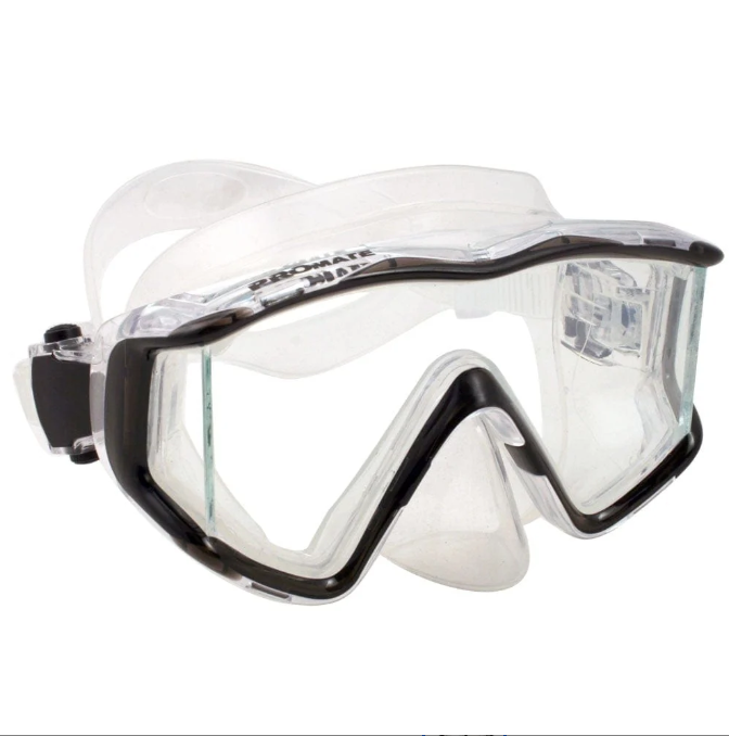 Custom RX Promate Avanti TL Side-view Edgeless Scuba Dive Mask - MK390