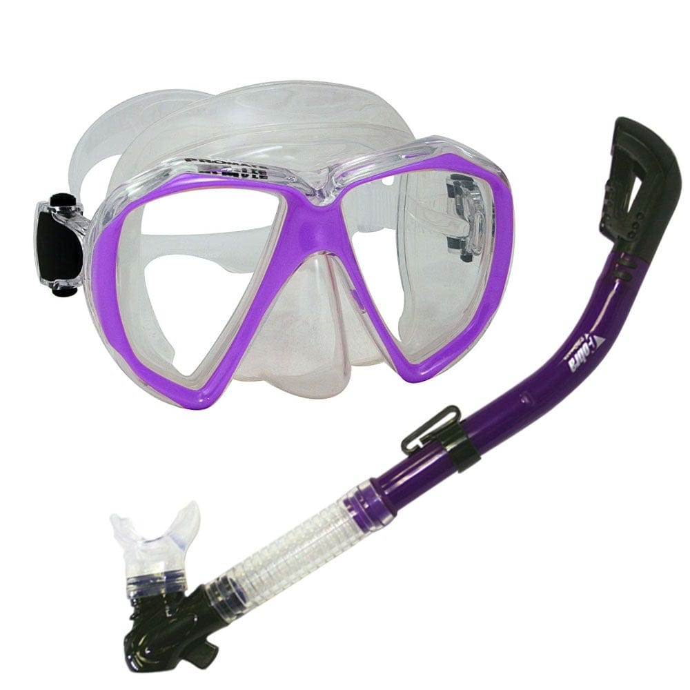 Snorkeling Scuba Dive Dry Snorkel Mask Deluxe Gear Set - SCS0031