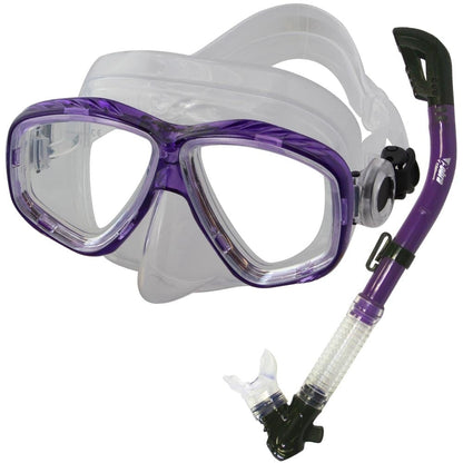 Snorkel & Mask Combo set for Dry Snorkeling Scuba Diving - SCS0066